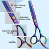 Professional Hair Thinning Shears 6 Inch Hair Cutting Teeth Scissors Hairdressing Texturizing Salon Shears Japanese 440c Stainless Steel Barber Haircut Scissors For Women/Men/kids