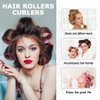 Self grip hair roller set 36 pcs,Heatless hair curlers,Hair rollers with hair roller clips and comb,Salon hairdressing curlers,DIY Hair Styles, Sungenol 3 Sizes Blue Hair Rollers in 1 set