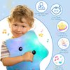 Subao Sensory Toys for Kids with Autism,14" Toddler Pillow with Light & Music,Plush Star Night Light,Kids Sleep Aid Light Up ADHD Autism Sensory Toys,Birthday Xmas Gifts for Boys Girls Age 3-12 Blue