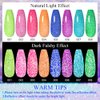 MIZHSE Neon Reflective Gel Polish Set,Sparkly Shiny Disco Shimmer Nail Polish Gel Kit Fluorescent Bright UV LED Soak Off Glitter Nail Gel Polish for DIY Nail Art Salon