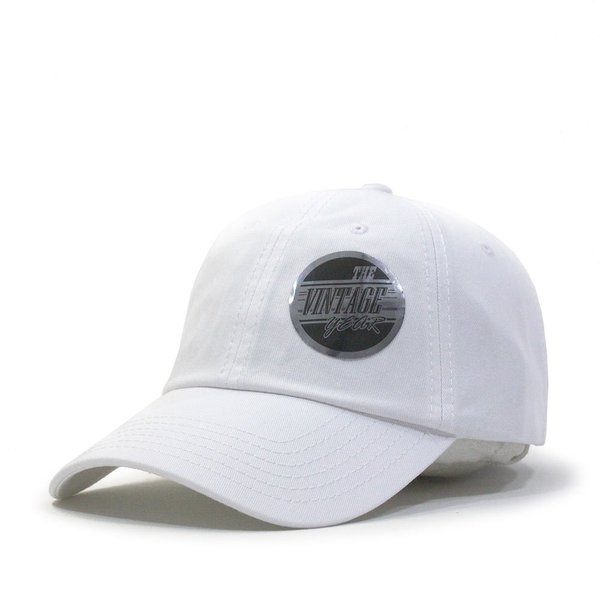 Classic Washed Cotton Twill Low Profile Adjustable Baseball Cap (White)