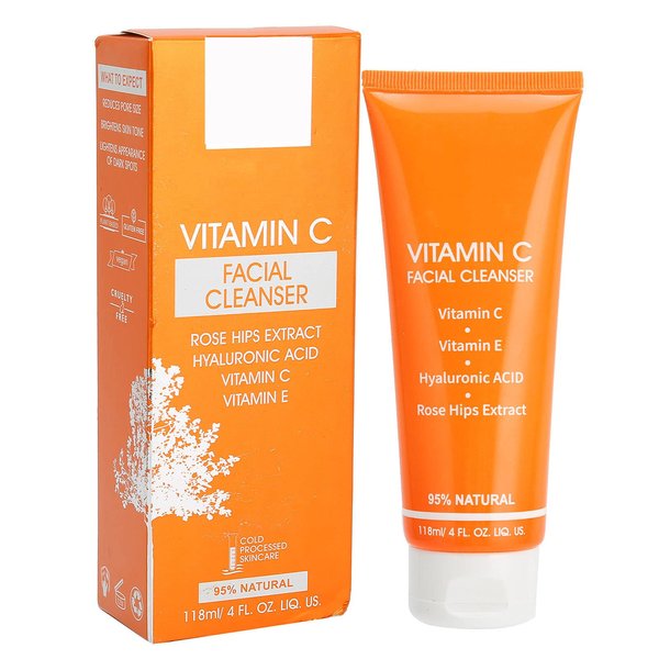 Cleansing Facial Foam, Vitamin C Moisturizing Facial Cleanser Wash Facial Exfoliating Cleanser Daily Face Cleanser for Women for Clean Skin