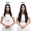 REECHO 24" Straight Long 4 PCS Set Thick Clip in on Hair Extensions Natural Black