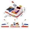 ZOVI Cash Register Playset Toy for Kids with Scanner, Real Calculator, Microphone, Play Food, Supermarket Cashier, Sounds & Early Learning Play
