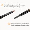 Anecoes Automatic Double Ended Eyebrow Pencil, Waterproof Natural Makeup, Long-lasting Easy Wearing Eyebrow Pen With Eyebrow Brush (black)