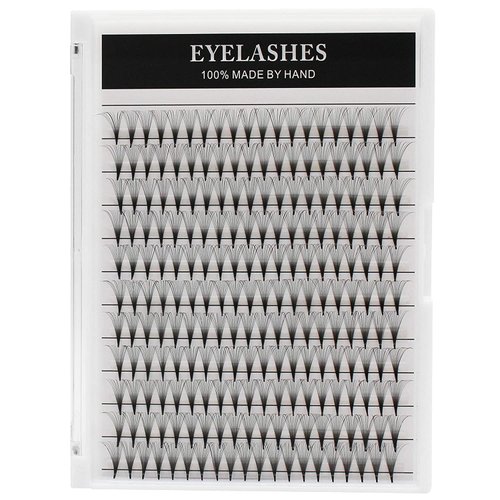 Dedila 220Pcs -Long Stem 14D Wide Fans Premade Volume Eye Lashes Extensions Thin Base Natural Long Individual False Eyelashes Soft and Lightweight Cluster Lashes 10-18mm to Choose (18mm)