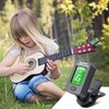 BROTOU Guitar Tuner Clip On with Guitar Capo for Guitar, Bass, Violin, Ukulele, Digital Electronic Tuner Acoustic Guitar Accessories with LCD Display