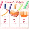 Teenyyou 36 Pcs 7 Inch All Purpose Hair Comb Hair Cutting Combs Hair Stylist and Barbers Set Fine and Wide Tooth Comb Pocket and Travel Comb for Women Men(Vivid Color)