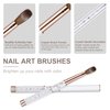Shine Chance Acrylic Nail Brush Size 10, 100% Real Kolinsky Art Nail Brush for Acrylic Powder Application, Handmade Women Manicure Nail Extension Tool for Professional DIY Home Salon and Beginners