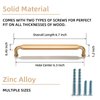 Goo-Ki 6 Pack 6-1/4 Inch （160mm） Hole Center Cabinet Pulls Dark Champagne Bronze Zinc Alloy Kitchen Drawer Pulls Drawer Handles 6.7 Inch Length 2202-CB-160