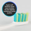 Voom Sonic Pro 7 Series Replacement Brush Heads Advanced Bristle Technology Soft Dupont Nylon Bristles Oral Care - White - Pack of 4
