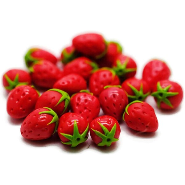 1shopforyou 20 Psc Strawberry Dollhouse Miniatures Food Kitchen