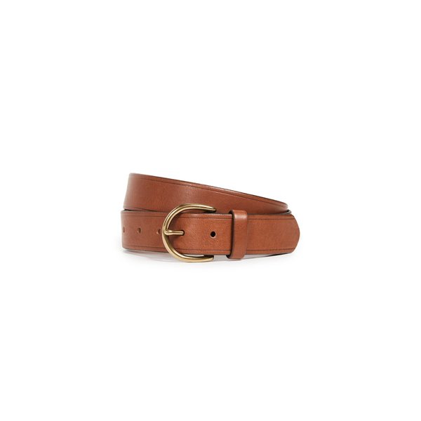 Madewell Women's Medium Perfect Leather Belt, Pecan, Brown, M