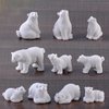 Polar Bear Figurines Playset, 10 Pcs Realistic Miniature Ocean Animal Polar Animals Figurines Fairy Garden Arctic Animals Figurines Collection Playset Cake Toppers Christmas Birthday Gift