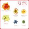 Atoden Bohemian Hawaiian Flower Hair Clips Realistic 20 Pcs Hawaii Boho Clips Artificial Rose Tropical Floral Hair Barrettes Wedding Bridal Hair Accessories for Women Girls Green Yellow Orange