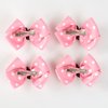 4Pcs Mouse Ears Bow Clips for Girls Women 4Inch Birthday Party Decorations Gift Costume Hair Accessories Polka Dot Pink