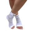 BLITZU Compression Socks for Plantar Fasciitis, Achilles Tendonitis Relief. Ankle Compression Sleeve for Heel Spurs, Foot Swelling, Fatigue & Sprain. Arch Support Brace for Sports, Gym White S-M