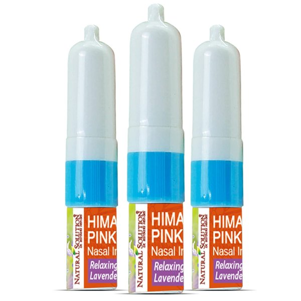 Natural Solution Himalayan Salt Inhaler, Help Clear Congestion, Boost Focus and Improve Breathing with Relaxing & Refreshing Lavender Aromatherapy, Pack of 3