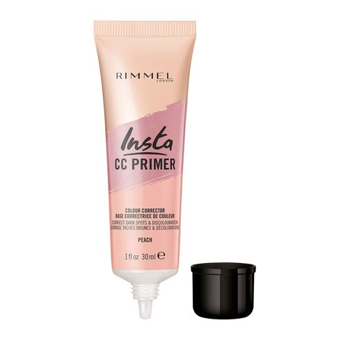 Rimmel London Insta Flawless - 30 Peach - Color-Correcting Primer, Brightening, Evens Skin Tone, Preps Skin, 1oz