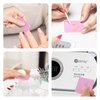 1080 Pcs Pink Lint Free Nail Wipes, Soft Lint Free Cotton Pads Square - Super Absorbent Lint Free Wipes For Eyelash Extensions, Nails, Lash Glue - Includes 10 Pink Nail Clips for Added Convenience