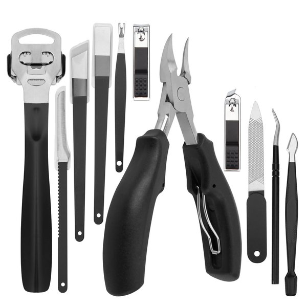 Ingrown Toenail Clippers, Upgraded 11Pcs/set Nail Treatment Foot Tool Kit, Pedicure Knife Nail Lifter Cutter Cuticle Manicure Kit Foot Care Toe Nail File for Podiatrist Ingrown Seniors Adult