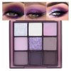 ORANOT 9Colors Purple Smokey Eye Shadow Palette Makeup,Highly Pigmented Eyeshadow Palette Dark Black Purple,Lavender Mauve Dark Purple Eyeshadow Long Lasting Waterproof Hypoallergenic Purple Makeup