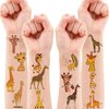 116 PCS Giraffe Face Temporary Tattoos Sticker Wild Jungle Animal Giraffe Birthday Party Decorations Supplies Favors Gifts Baby Shower Boys Girls Zoo Cute Fake Tattoo School Reward Themed