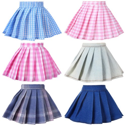 Bencailor 6 Pcs Doll Clothes for 11.8 Inch Doll, Doll Outfit Doll Accessories Doll Skirt Doll Dress Summer Doll Clothing Girl Birthday Gift(Bright Style)