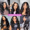 SANLOTIE Body Wave Lace Front Wigs Human Hair 22 Inch 13x4 HD Transparent Lace Frontal Wig Pre Plucked with Baby Hair 180% Density Brazilian Wigs for Black Women Natural Color (22 Inch)