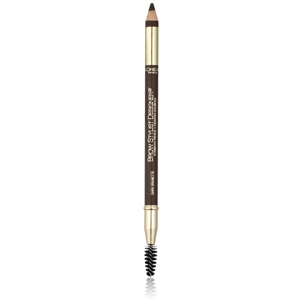 L'Oreal Paris Brow Stylist Designer Eyebrow Pencil, Dark Brunette [315] 0.045 oz