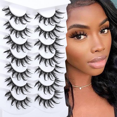 Manga Lashes Anime False Eyelashes Natural Japanese Lashes Wispy Thick Cosplay Eyelashes 18MM Spiky Doll Lashes Faux Mink Eye Lashes by Winifred