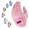 MRX Women Golf Glove Left Handed Golf Gloves Sweat Resistant Soft Cabretta Leather Regular Fit Women Golfer Glove Pink