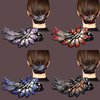 Yusier 4 Pack Gorgeous Crystal Hair Accessories Hair Clips Hair Bun Hair Clips for Women Duckbill Clips for Long Hair Ponytail Rhinestone Flower Styling Hair Clips (A)