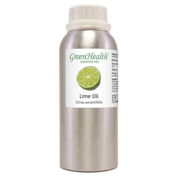Lime Essential Oil – 8 fl oz (237 ml) Aluminum Bottle w/Plug Cap – 100% Pure Essential Oil – GreenHealth