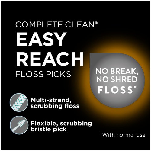 DenTek, Complete Clean Floss Picks 75 Floss Picks Pack of 3, 225 Count