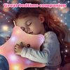WEWILL 9'' LED Twinkle Star Soft Plush Pillow Toys Glowing Stuffed Star Light up Pillow Plush with Colorful Night Lights Birthday Valentines Day Gift for Toddler Kids(Pink)