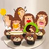 48pcs Hedgehog Cupcake Toppers for Hedgehog Birthday Party Decoration Cute Cartoon Hedgehog Theme Cupcake Picks for Woodland Party Supplies Forest Animal Baby Shower Decorations