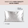 Kitsch Satin Pillowcase for Hair & Skin | Softer Than Silk Pillow Cases | Cooling Satin Pillowcase with Zipper | Pillow Case Covers | Satin Pillow Cases Standard Size (Silver, 1 Pack)