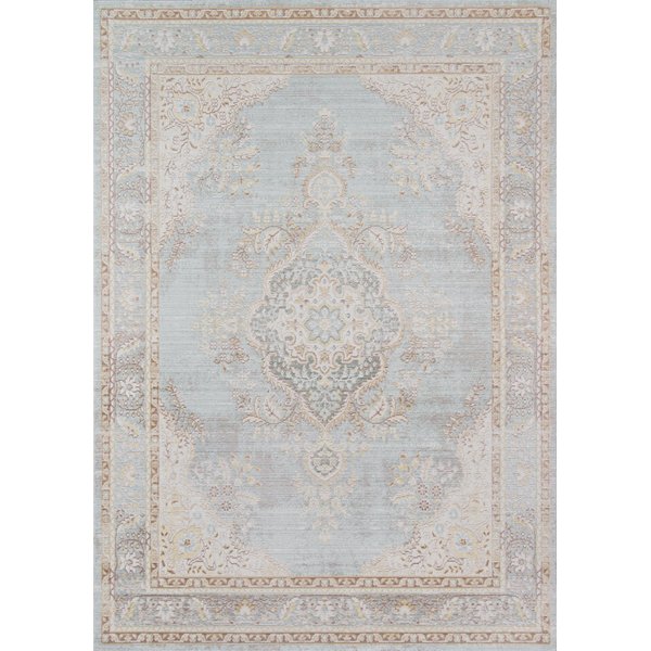 Momeni Rugs Isabella Traditional Medallion Flat Weave Area Rug, 2' X 3', Blue