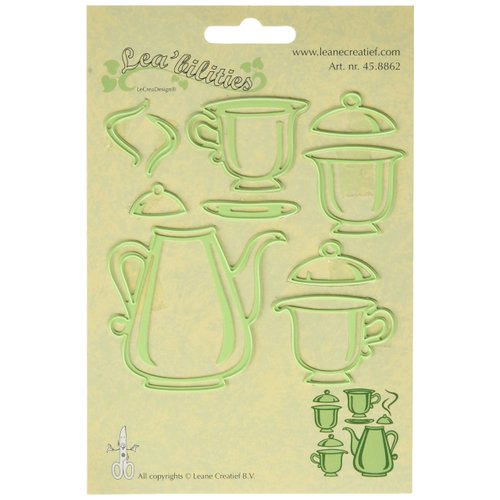 Ecstasy Crafts Lea'bilities Cut and Emboss Dies, Tea Set
