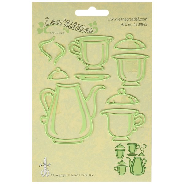 Ecstasy Crafts Lea'bilities Cut and Emboss Dies, Tea Set