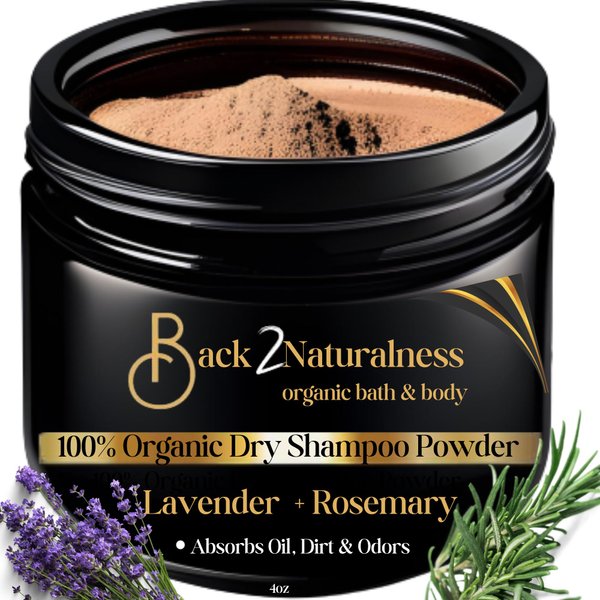 New! 100% Natural Dry Shampoo Powder - Powder Dry Shampoo- Volumizing Powder-Vegan- Texture Powder - 4oz - Lavender + Rosemary -Travel Size-Non Aerosol-Absorbs Oil, Dirt & Odors-No White Residue