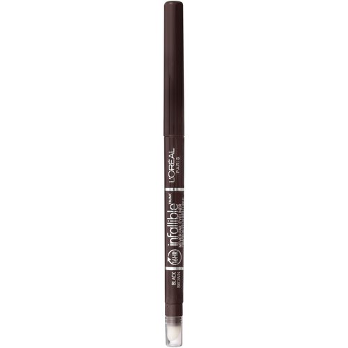 L'Oreal Paris Makeup Infallible Never Fail Original Mechanical Pencil Eyeliner with Built in Sharpener, Black Brown, 1 Count