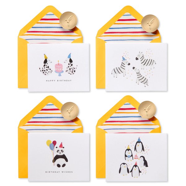 Papyrus Blank Birthday Cards, Party Animal (20-Count)