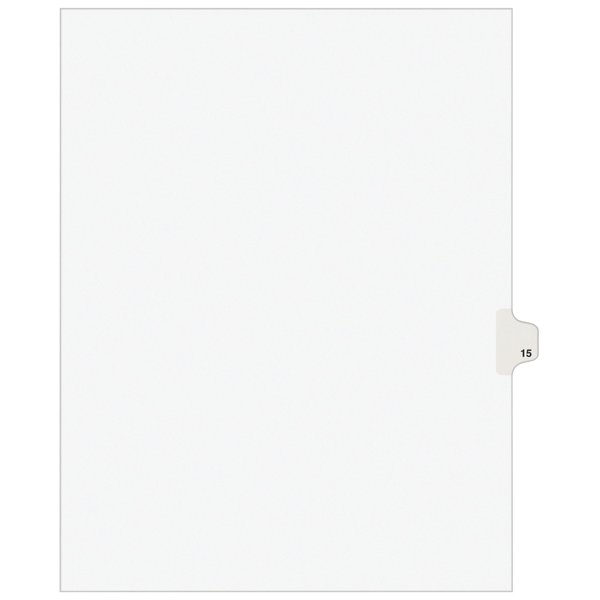 Avery Individual Legal Exhibit Dividers, Avery Style, 15, Side Tab, 8.5 x 11 Inches, Pack of 25 (11925)