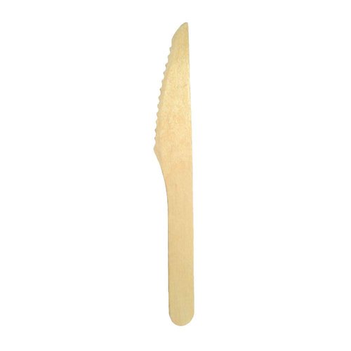Birchware Classic Knives 6.5" - (100 Count) Compostable Wooden Knives, Biodegradable Party Supplies, Sturdy, Heat Tolerant and Eco-Friendly.