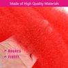 Afro Twist Hair 28 Inch 3 Packs, Springy Afro Twist Hair Pre Fluffed Spring Twist Hair Pre Stretched Wrapping Hair for Soft Locs Hair Extensions (Red#)