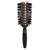 Phillips Brush Luxe Tourmaline Monster Vent 4 Professional Hair Brush (3” Diameter Barrel) - Vented Hairbrush Nylon Reinforced Boar Bristles, Sleek Copper & Black