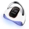 Lyrzzey UV LED Nail Lamp 168W UV Light for Nails with 4 Timer Settings and LCD Touch Display Screen Auto Sensor Quick Drying Nail Dryer with All Gel Types (White)