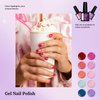 phoenixy 24 PCS Gel Nail Polish Set, Spring 21 Colors 8ml Gel Nail Polish Kit with Base Glossy Matte Top Coat Black Gray Red Nail Polish Set Nail Kit Gifts for Women